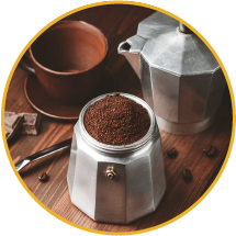 Caffè macinato in moka